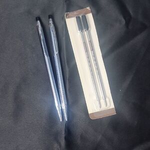 Sale! CROSS Silver Ballpoint Pens Set With Refills.